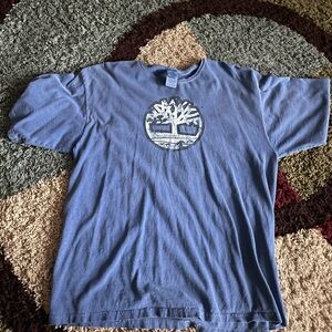 vintage Timberland blue shirt fits like a xl